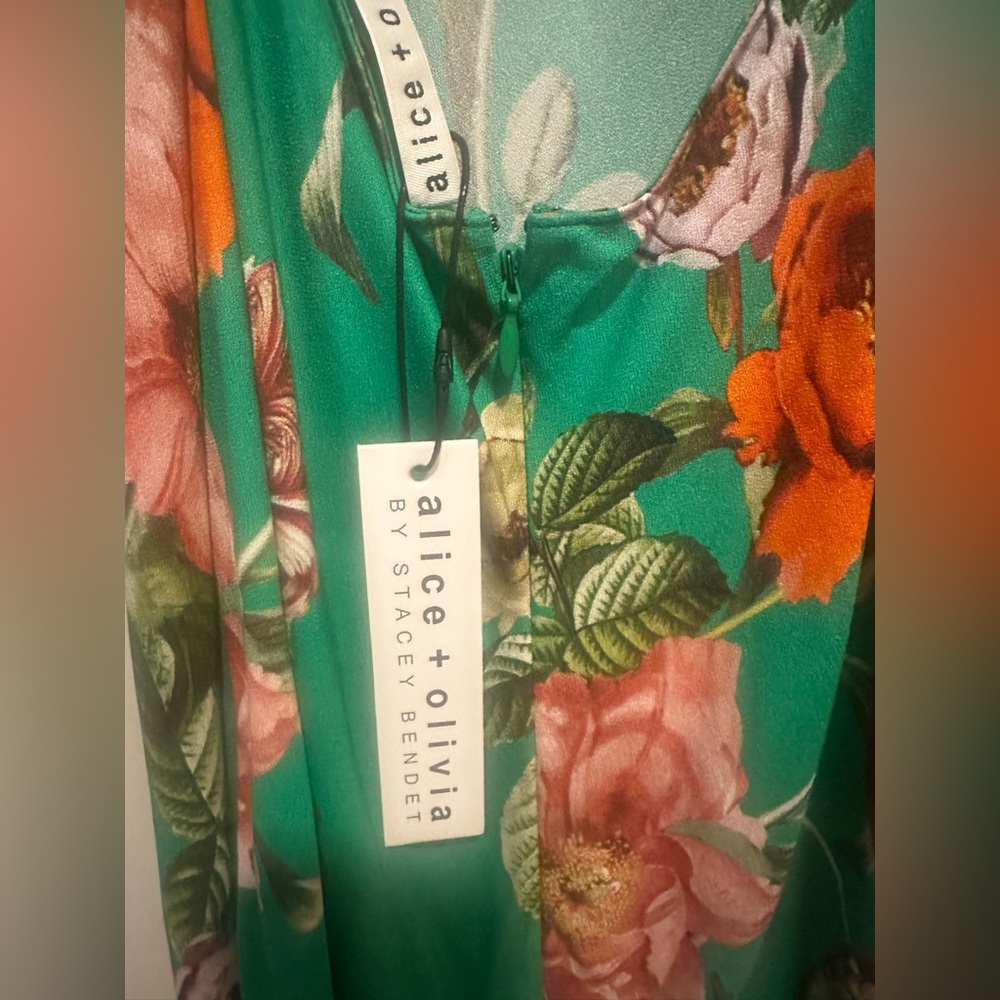 NWT! Alice + Olivia Loma Maxi Dress in Hamptons Floral open back. Women’s 6 - Picture 6 of 11
